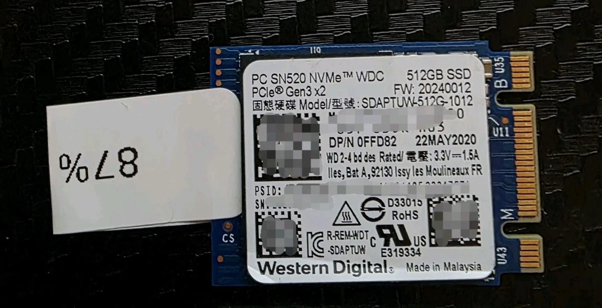 Western Digital M.2 Interface 512 GB Solid State Drives for sale
