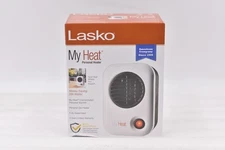Lasko 200W MyHeat Personal Desk/Tabletop Space Heater w/ Simple Controls, White