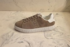 New Versace 'Greca' Low Top Sneakers Brown Suede Mens 9 US 42 Eur. MSRP 625
