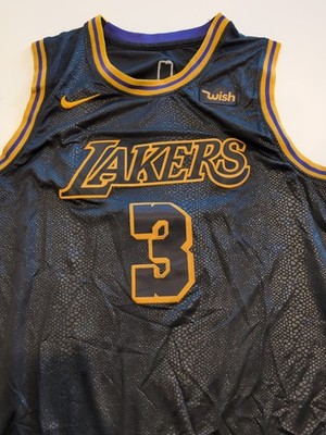 Nike NBA Los Angeles Lakers Anthony Davis #3 Black Mamba City Edition Size 54