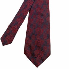 Stafford Neck Tie Men's 60x3 Red Navy Blue Floral 100 Silk Classic Formal