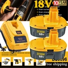 2Pack 18 Volt XRP Battery/ Charger for DeWalt DC9096-2 DC9098 DC9099 DW9096