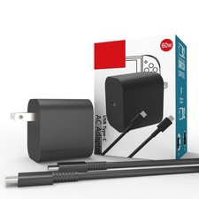 60W Charger for Switch 2, AC Adapter Power with 4Ft USB-C Cable Fast Charging