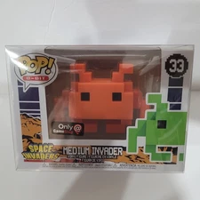 Funko Pop 8-Bit Space Invaders Medium Invader (33) Orange Game Stop Exclusive