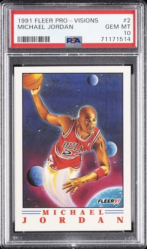 1991 FLEER PRO-VISIONS #2 MICHAEL JORDAN PSA 10