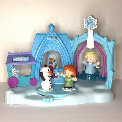 Fisher Price Little People Disney Frozen Elsa Ice Palace w/ Three Frozen Figures