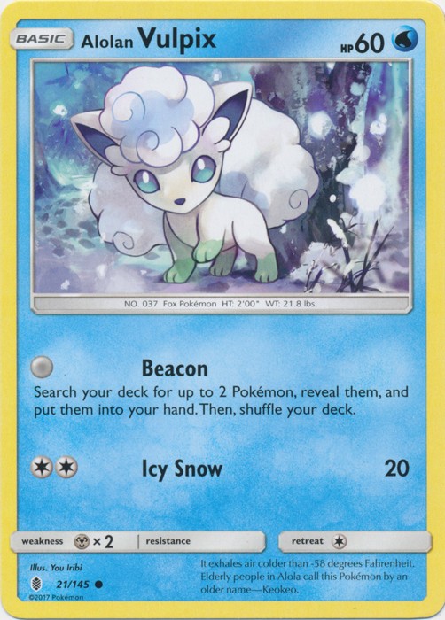 Alolan Vulpix - 21/145 - Common - Near Mint