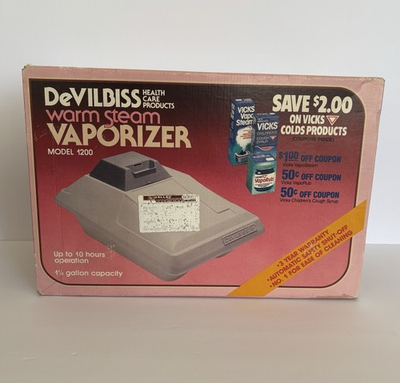 #ad Vintage DeVilbiss Model 1200 Warm Steam Vaporizer Sealed USA Made Great SEALED $49.00