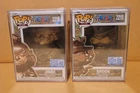 Funko Pop! One Piece Jinbe #2216, Brook #2215 Bronze Statue Set New