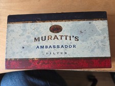 MURATTI'S AMBASSOR FILTER (England) - LEERE alte Metall-Zigarettendose