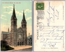 St Anthony Church St Louis MO Postcard