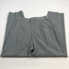 Escada 42 Wool Tag Size Actual 30W 29L Tapered Trouser Dress Women's Pants