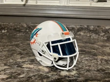 Custom Miami Dolphins Mini Helmet Schutt Air Xp 3D Bumper Robot Facemask Visor