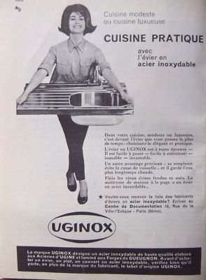 2 grands plats à servir Uginox en acier inoxydable - France