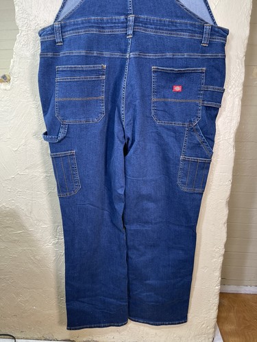 Neu mit Etikett Dickies Damen Denim doppelte Vorderseite Knie Latzhose Stretch Gr. 2XL - Bild 7 von 11