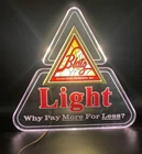 Vintage Blatz Light Beer Light Triangle Sign 1983 Bar Light Sign Mancave 14”x14”