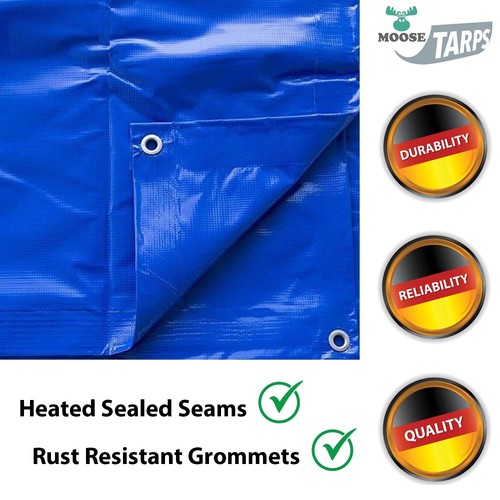 Lona impermeable de alta resistencia 20x20 PVC vinilo lona cubierta de suelo azul - Imagen 5 de 7