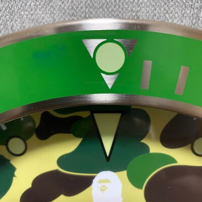 インテリア時計 A BATHING APE ABC CAMO BAPEX WALL CLOCK Buy BAPE ABC Camo Bapex Wall Clock 'Green' - 1J80 192 003