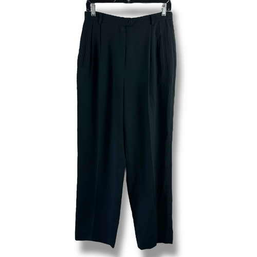 Liz Claiborne Classics Women's Size 8 High Waist Pleated Front Dress Pants Black