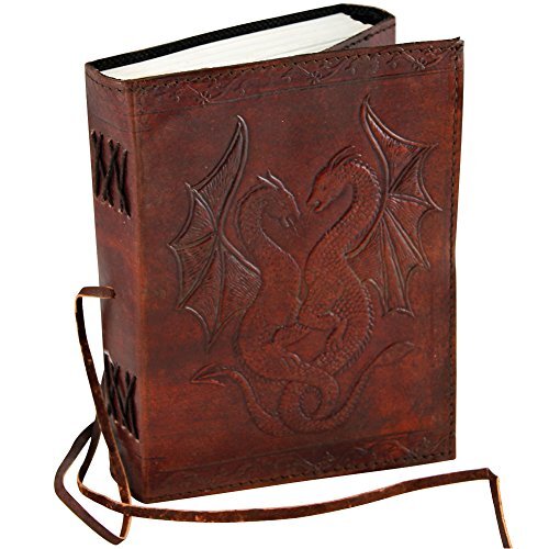 Double Dragon Leather Embossed Journal New - Picture 1 of 2