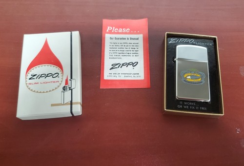 Vintage USS Greenling Zippo Slim Cigarette Lighter Military new in box