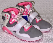 ADIDAS Roundhouse Grey Pink Pop White Basketball Shoes Sneakers NEW Womens Sz 7