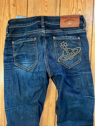 Vivienne Westwood Anglomania skinny jeans blue denim size 26 - Picture 3 of 5