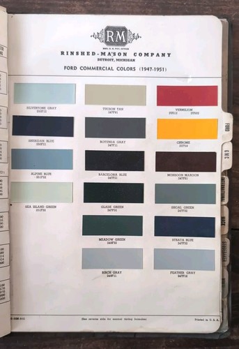 Rinshed Mason 1939-1951 Commercial Colors And Formulations Salesman Sample - Picture 6 of 11
