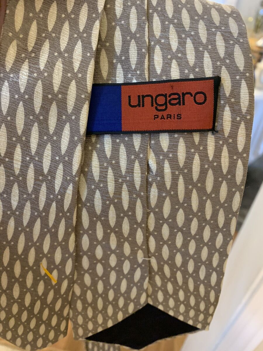 Ungaro Paris Tie - Tan & mustard color