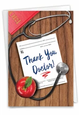 1 Funny Thank You Card with Envelope - Doctor Gratitude C6351TYG