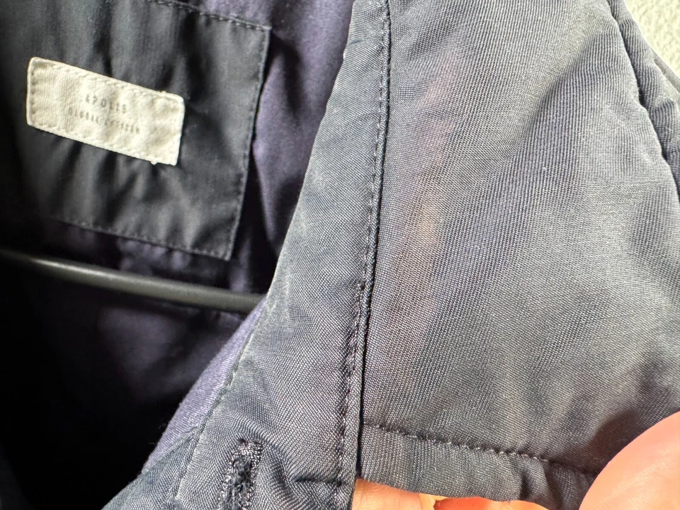 Apolis Global Citizen Jacket Mens Large Blue Quilted CPO Button Up Insulated - Image 4 of 4