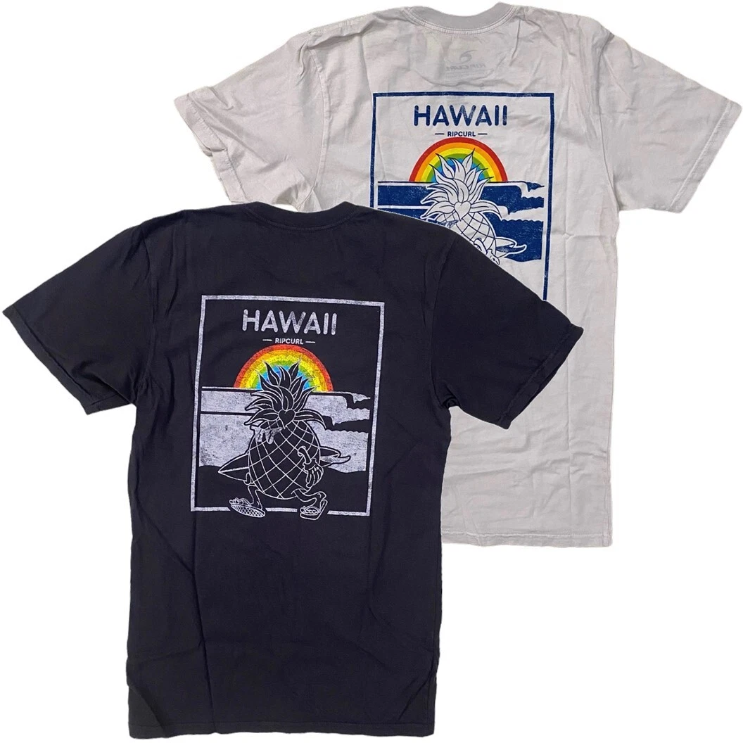 Rip Curl Men s Hawaii Pineapple Cruzin Heritage Distressed Graphic Tee T Shirt