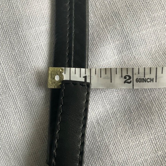 •Replacement Adjustable Black Leather Strap Silve… - image 6