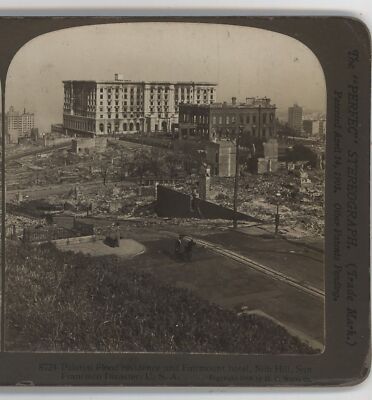 Palatial Flood Residence Earthquake San Francisco CA H.C. White Stereoview