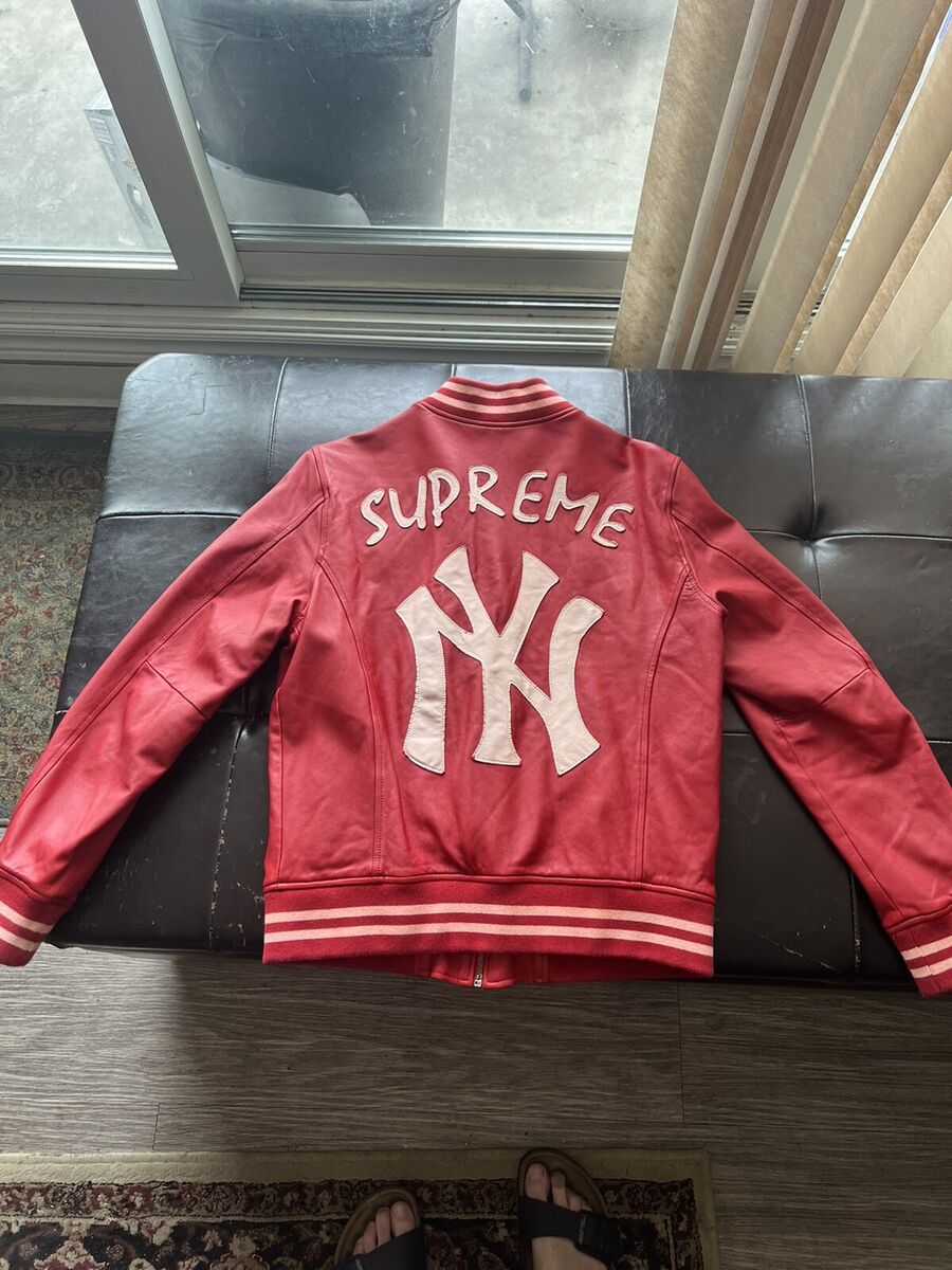 Supreme NewYork Yankees 47 brand LEATHER VARSITY JACKET Supreme NewYork Yankees 47 brand LEATHER VARSITY JACKET
