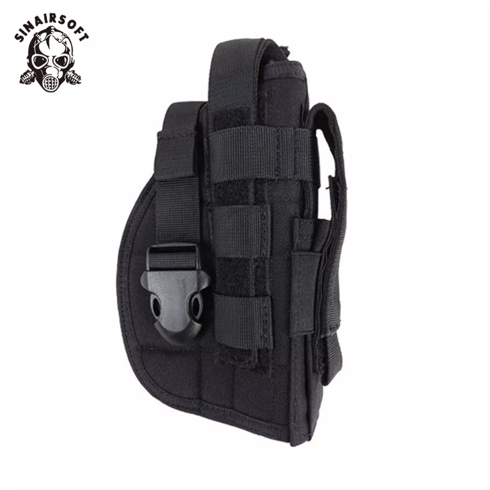 Tactical Pistol Gun Holster Molle Belt Modular Holster Right Handed w/ Mag Pouch - Image 2 of 4