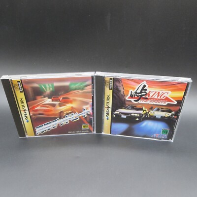 Wangan Dead Heat & Touge King the Spirits Sega Saturn Racing Game + Manual Japan