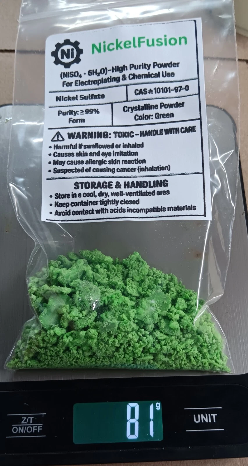 80 Grams Pure Nickel Chloride