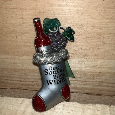 Ornament  Dear Santa Bring Wine  Merlot 2016 Made In Usa