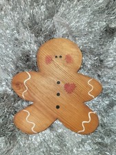 Gingerbread Man Boy Christmas Wall Plaque Sign Decoration 9 x 8.25