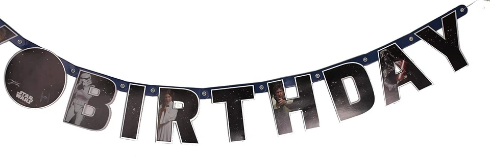 Amscan Star Wars - Joyeux Anniversaire Guirlande(140cm) +Confettis(34g) Déco - Photo 4/4