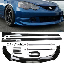 Front Bumper Spoiler Body Kit Side Skirtstrut Glossy Black For 02-04 Acura Rsx Front Bumper Spoiler Body Kit Side Skirtstrut Glossy Black For 02-04 Acura Rsx
