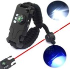 Tactical Survival Wristband Bracelet Emergency Kit with Laser InfraredFlashlight