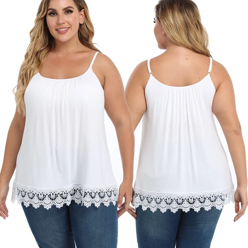 Damen Tunika Cami integrierter BH ärmellos fließend Swing Plissee Tank Top Übergröße - Bild 41 von 58