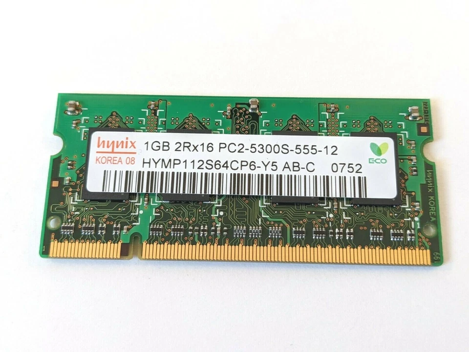 Hynix RAM 1GB Laptop Memory DDR2 PC2-5300S-555-12 - Image 2 of 3