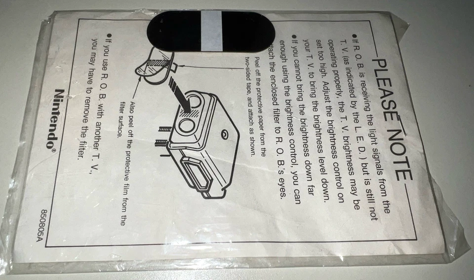 SEALED 1985 Nintendo ROB Robot Eye Filter R.O.B. NEW from NES Deluxe Set RARE! - Image 3 of 4