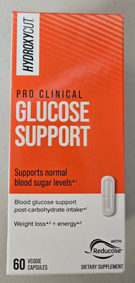 Hydroxycut Pro Clinical Glucose Support 60 Veggie Capsules 08/2027^ NEW