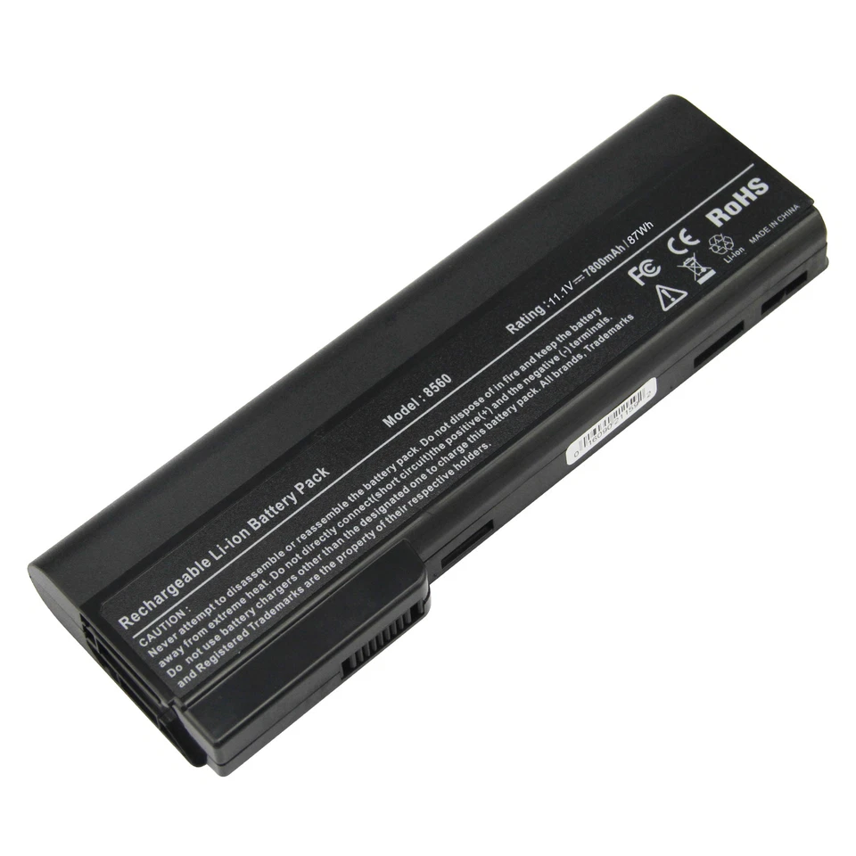 Batería de 6/9 celdas para HP EliteBook 8460p 8460w 8560P 8470P 631243-001 HSTNN-F08C Foto 2 de 4