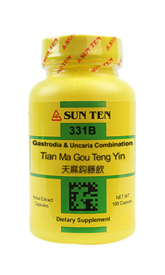 Sun Ten - Gastrodia & Uncaria Combination Capsules / Tian Ma Gou Teng Yin /天麻鈎藤飲