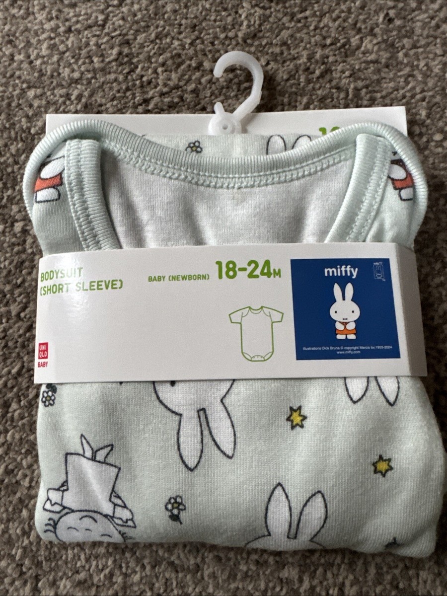 Uniqlo Baby Toddler Miffy Bodysuit Vest 18-24 Months Green UK